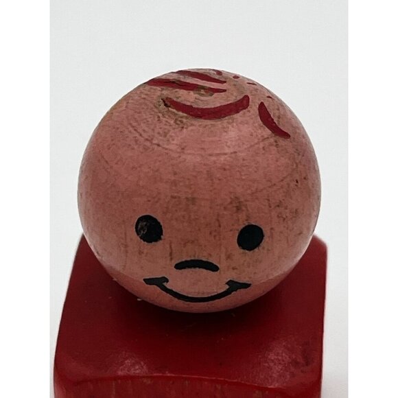 Vintage Fisher Price LACING SHOE LITTLE PEOPLE Old woman Dog Boy & Girl lot (4) - Picture 6 of 8